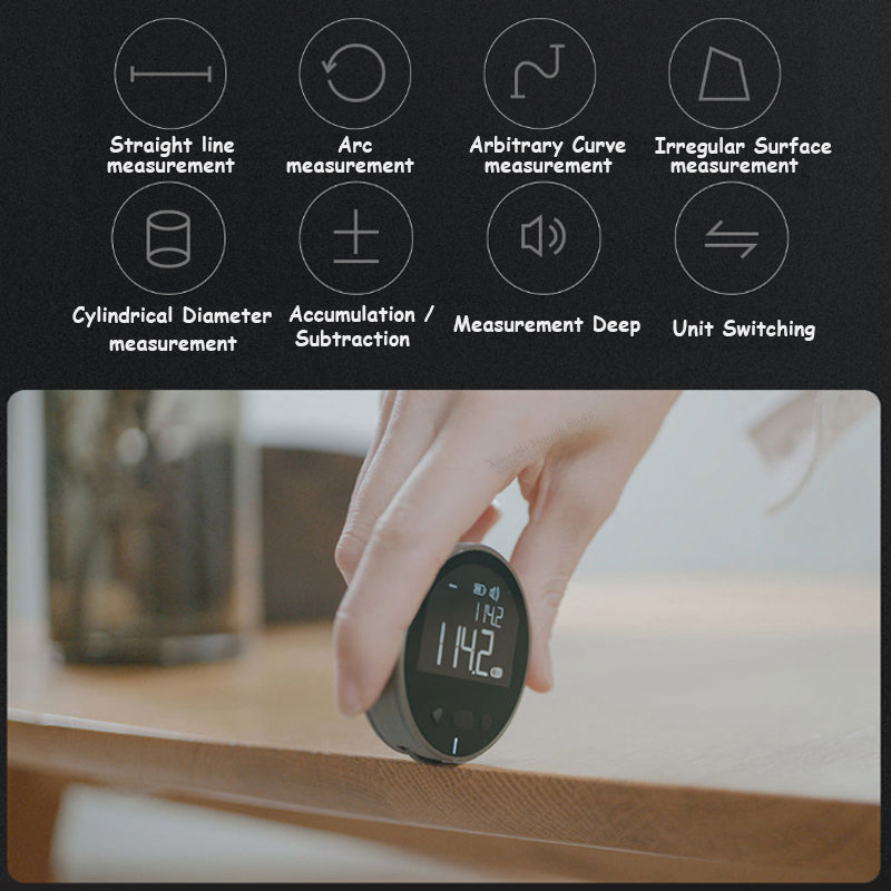 DUKA ATuMan Q Electric Ruler Distance Meter Tape HD LCD Screen Ruler Tool Rechargeable Tape Measure Digital Range Finder