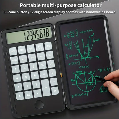 2in1 Scientific Calculator Large Screen Display Erasable Function Calculators with Tablet Portable Practical