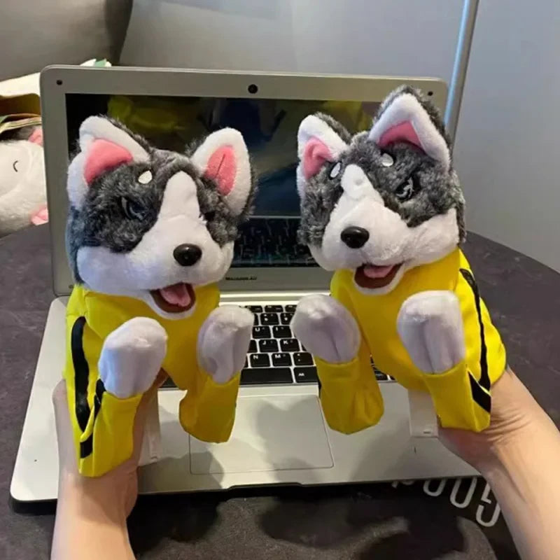 Interactive Dog Boxer Hand Puppet for kids, storytelling, pretend play