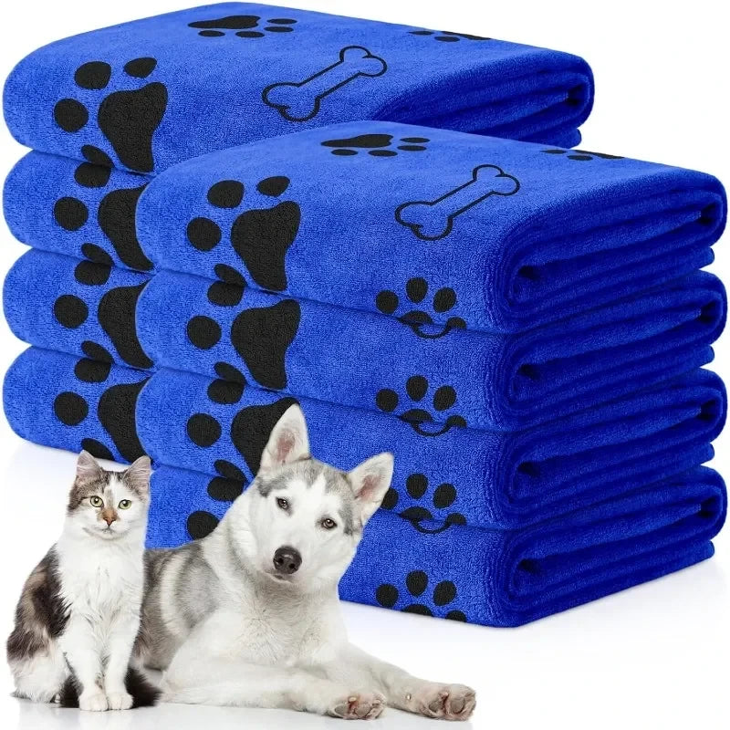 Microfiber quick drying pet towel for fast, gentle, ultra-absorbent drying