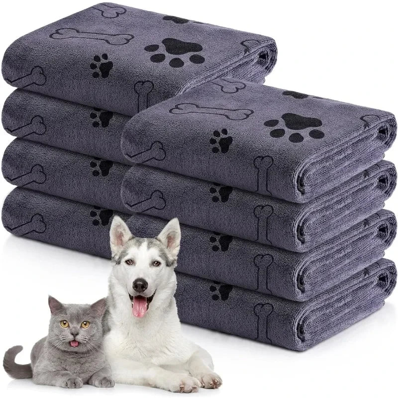 Microfiber quick drying pet towel for fast, gentle, ultra-absorbent drying