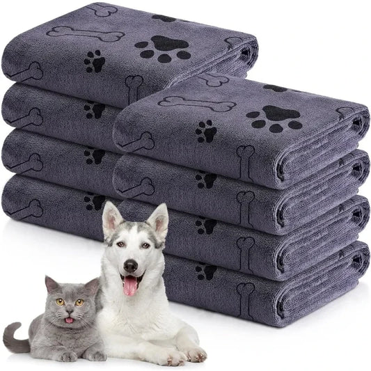 Microfiber quick drying pet towel for fast, gentle, ultra-absorbent drying