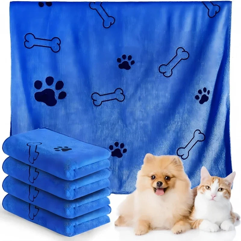 Microfiber quick drying pet towel for fast, gentle, ultra-absorbent drying