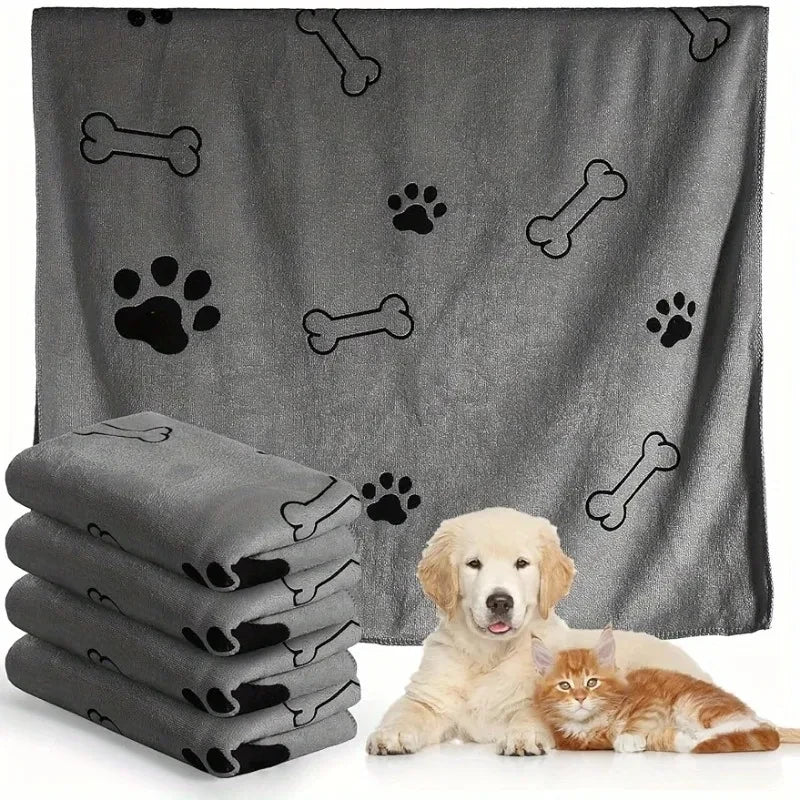 Microfiber quick drying pet towel for fast, gentle, ultra-absorbent drying