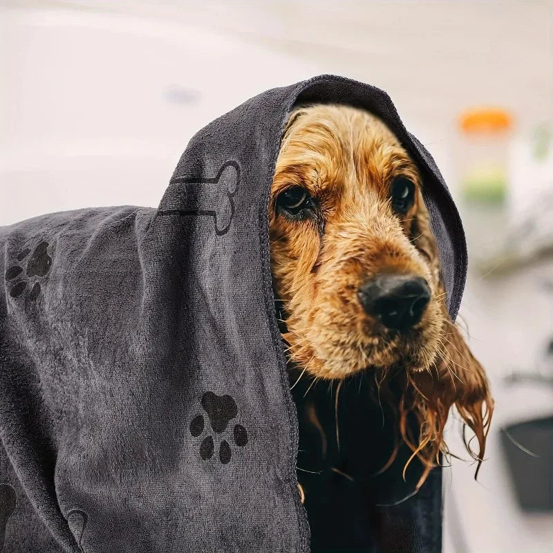 Microfiber quick drying pet towel for fast, gentle, ultra-absorbent drying