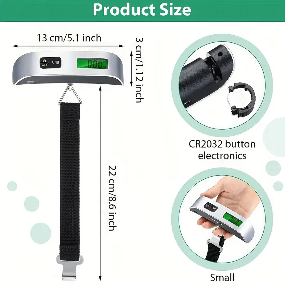 Digital luggage hanging scale for suitcase and baggage weighing