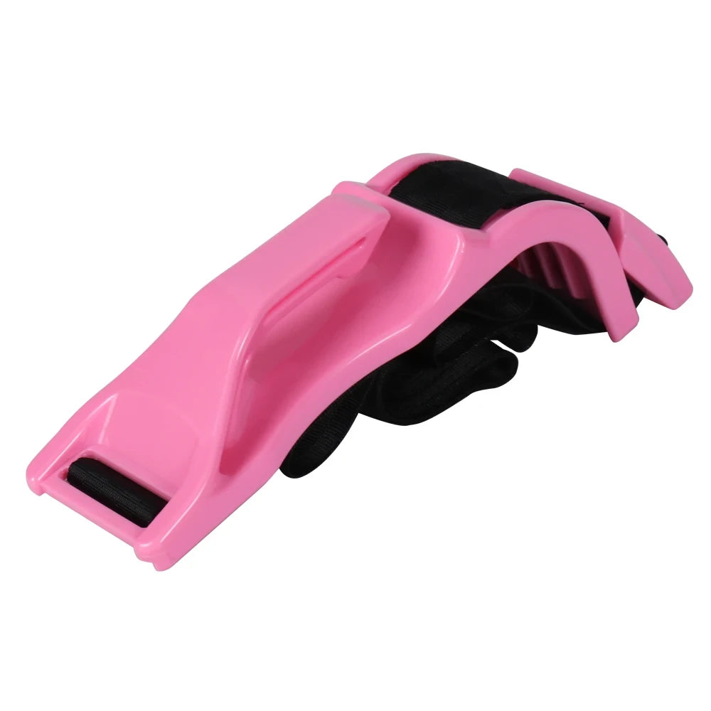 Pink and black hair clip on a white background