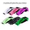 Set of colorful plastic clips on a white background with text 'A variety of colors for your choice'.
