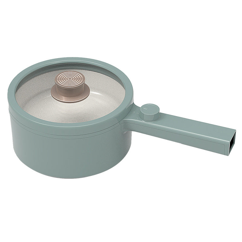 Light blue pot with a lid on a white background