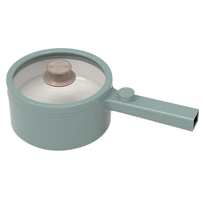 Light blue pot with a lid on a white background