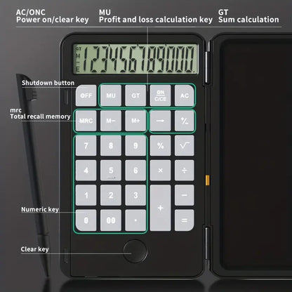 2in1 Scientific Calculator Large Screen Display Erasable Function Calculators with Tablet Portable Practical
