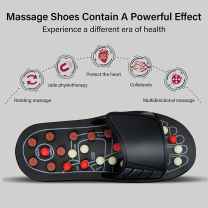 Acupoint Massage Slippers Therapy Massager Shoes for Feet Unisex Home Flip Flop Health Care Medical Rotating Foot Massager Shoes
