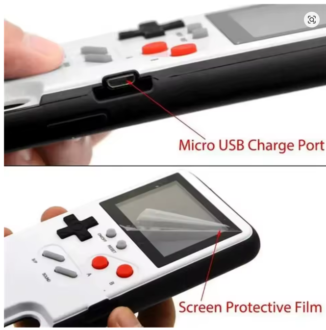 GAMEBOY iPhone Case, Innovative Game Controller Phone Case, iPhone Case for GBA, GBC, NES Retro Games, Retro Gaming iPhone Case – Built‑in Boredom Killer